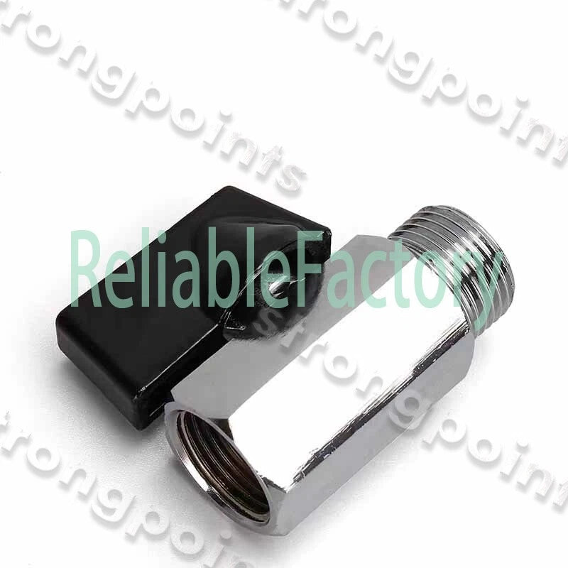 DZ1322 1/4" Bsp Ball Valve Chrome Brass Tap Male to Female Air Compressor Hose