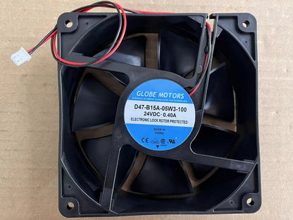 new GLOBE MOTORS D47-B15A-05W3-100 24V 0.40A 12cm inverter cooling fan