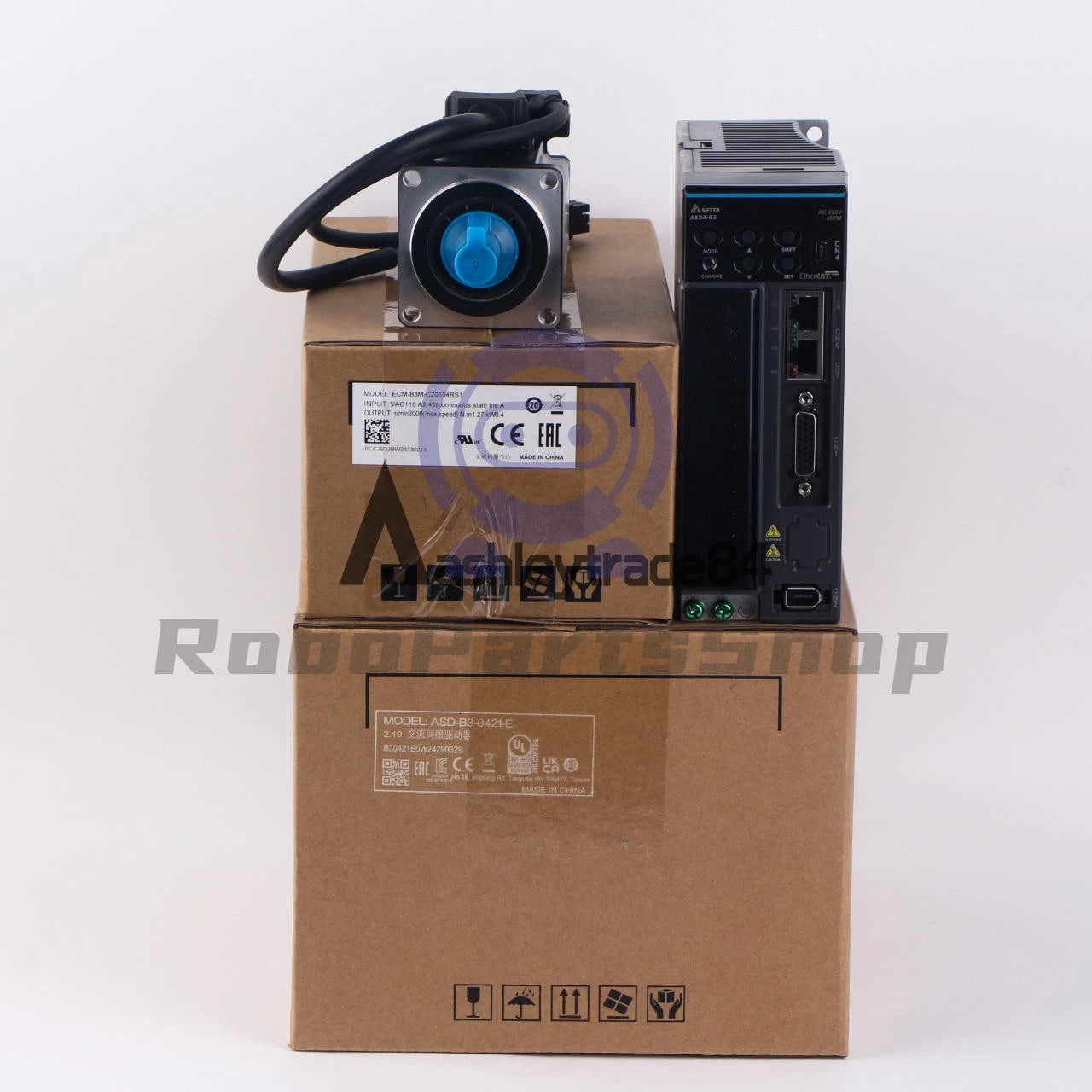 ASD-B3-0421-E+ECM-B3M-C20604RS1 EtherCAT 400w 3000rpm DELTA B3 AC servo kit