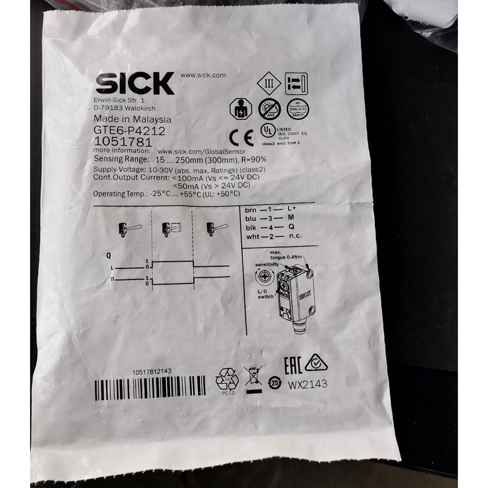 new SICK GTE6-P4212 Sensor One GTE6P4212 - SICK