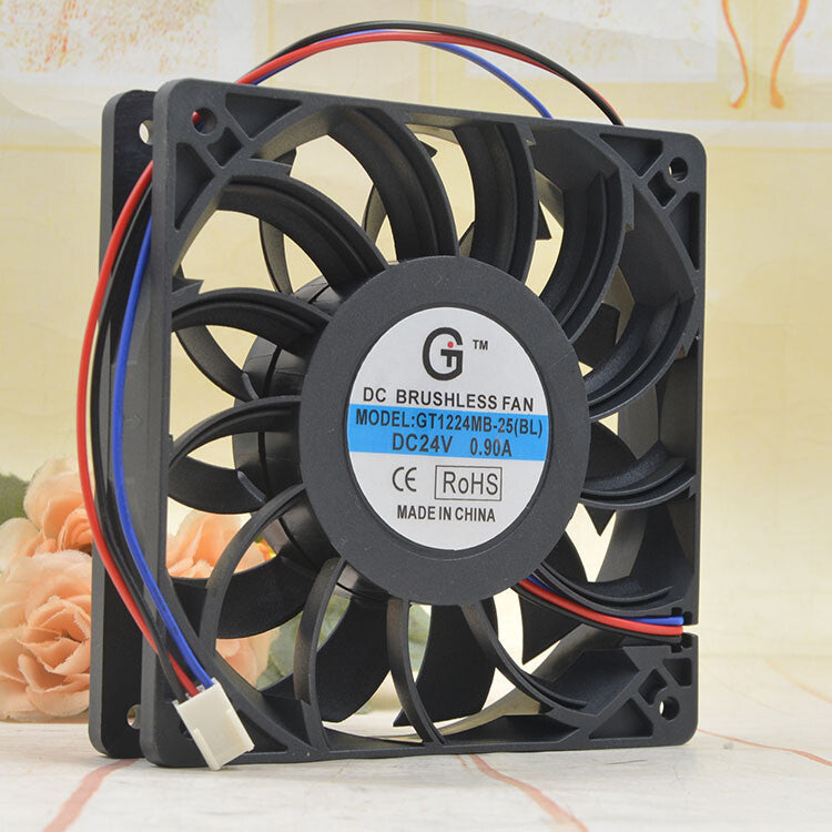 1pcs GT1224MB-25BL 12CM 0.90A 12025 24v inverter large air volume fan