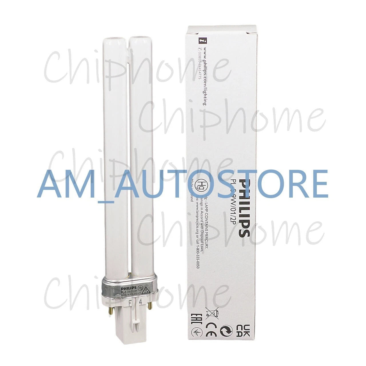 For Psoriasis, Vitiligo, Eczema, Acne UVB 9W/01/2P 311nm Narrowband bulb Lamp