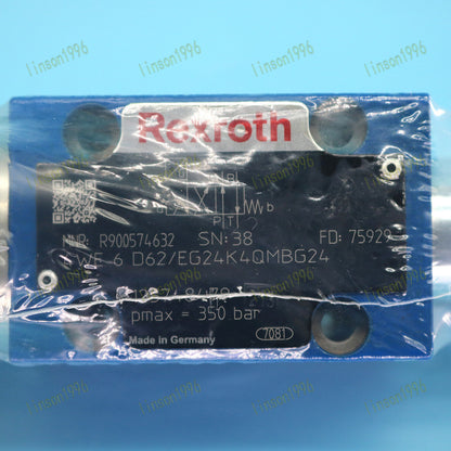1PC Rexroth 4WE6D62/EG24K4QMBG24 R900574632 High-Pressure Relief Valve with Advanced Sealing Technology - REXROTH