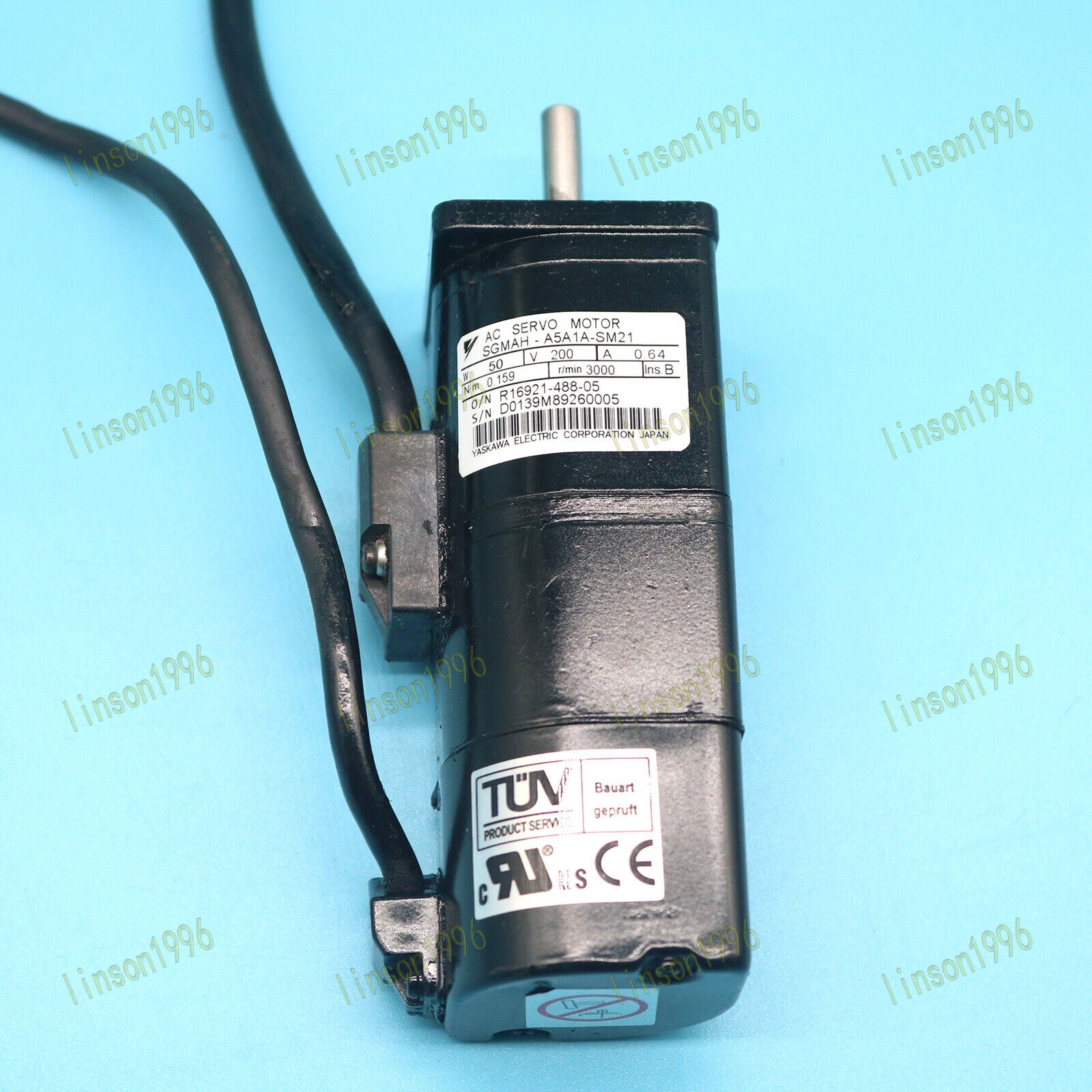 Used Yaskawa SGMAH-A5A1A-SM21 200V AC Servo Motor - Tested - YASKAWA