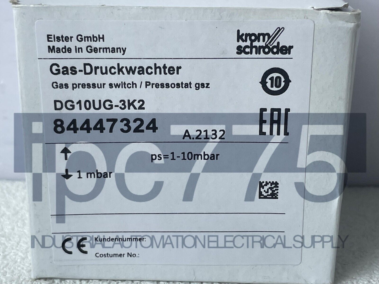 Krom Schroder Pressure Switch DG10UG-3K2 - KROM SCHRODER