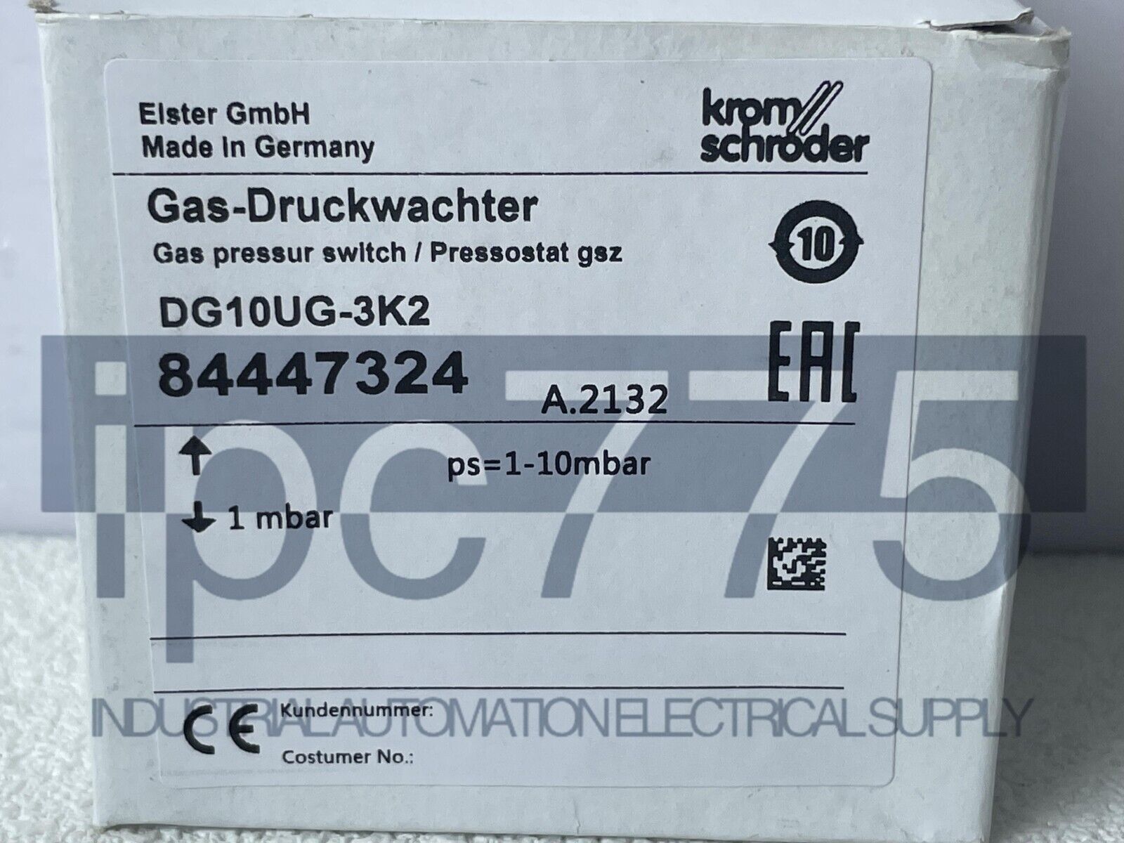 Krom Schroder Pressure Switch DG10UG-3K2 - KROM SCHRODER