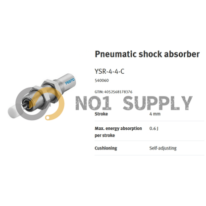 New 1PC FESTO YSR-4-4-C 540060 Pneumatic Shock Absorber - FESTO