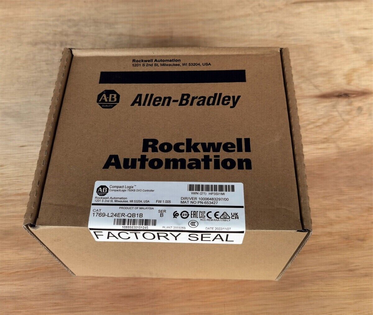 Allen Bradley 1769-L24ER-QBFC1B CompactLogix Control, Sealed, CompactLogix Control System - ALLEN BRADLEY