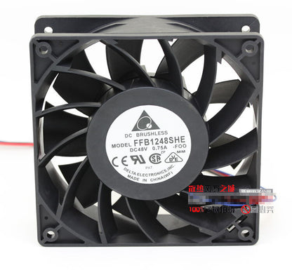 1pcs Delta FFB1248SHE 48V 0.75A 12038 12CM double ball speed cooling fan 3pin