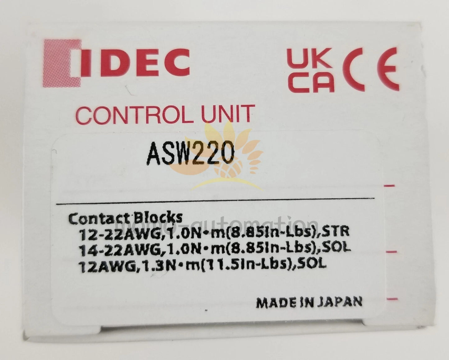 1PCS IDEC ASW220 Selector Switch 2-Position Maintained 2NO Panel Mnt 22mm