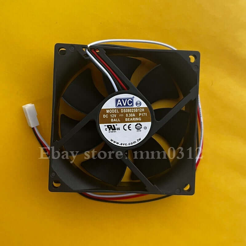 new AVC DS08025B12H DC12V 0.30A 8025 80mm 3-wire ball cooling fan 3pin