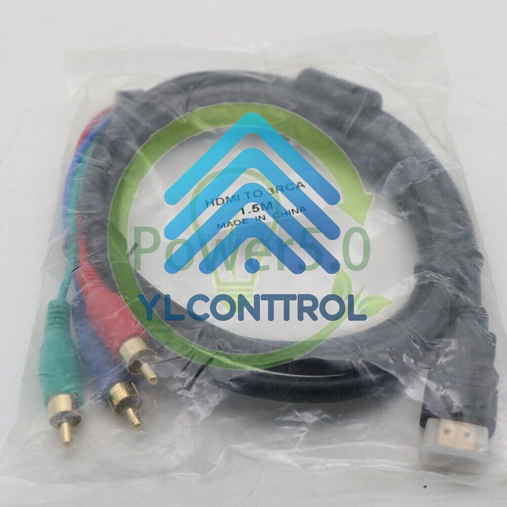 AV Connection Cable Adapter For HDTV DVD HDMI Male to 3 RCA Video Audio 1PCS