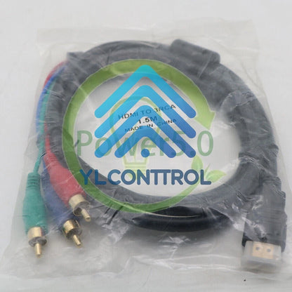 AV Connection Cable Adapter For HDTV DVD HDMI Male to 3 RCA Video Audio 1PCS