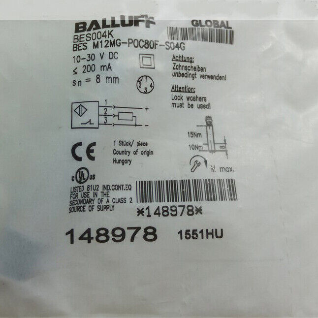 1PC BALLUFF BES M12MG Proximity Switch - BALLUFF