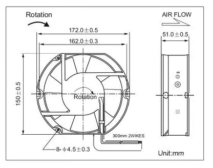 SANJUN SJ1725HD2 DC24V 1.20A 17251 3-Pin Inverter Cooling Fan