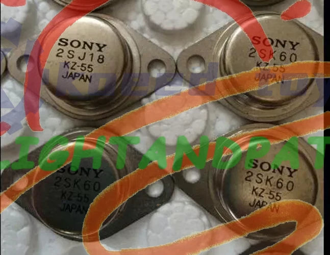 SONY 2SJ18 2SK60 Audio Transistor TO-3 2SJ18 + 2SK60 Matched #Li