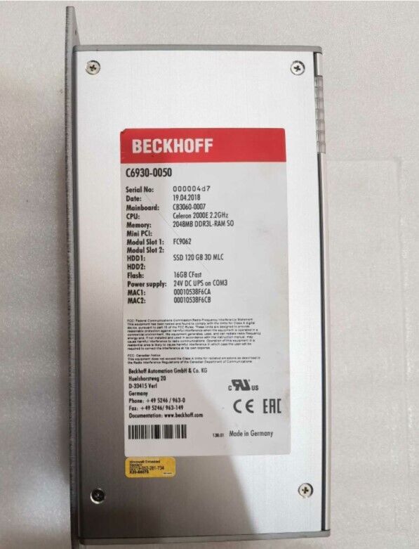 Used Beckhoff C69300050 PLC Module In Stock - BECKHOFF