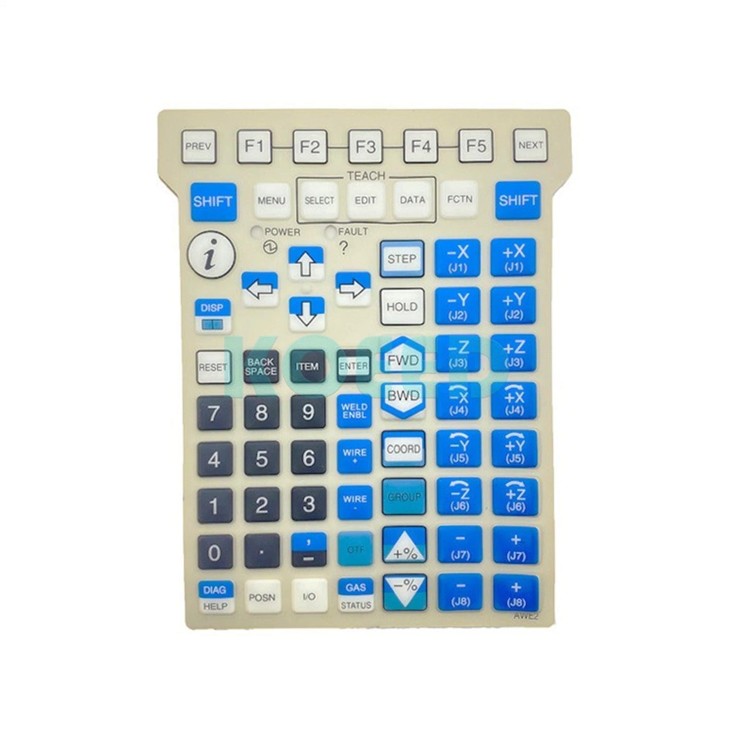AWE2 Membrane For Fanuc A05B-2255-C105 teach pendant keypad front overlay