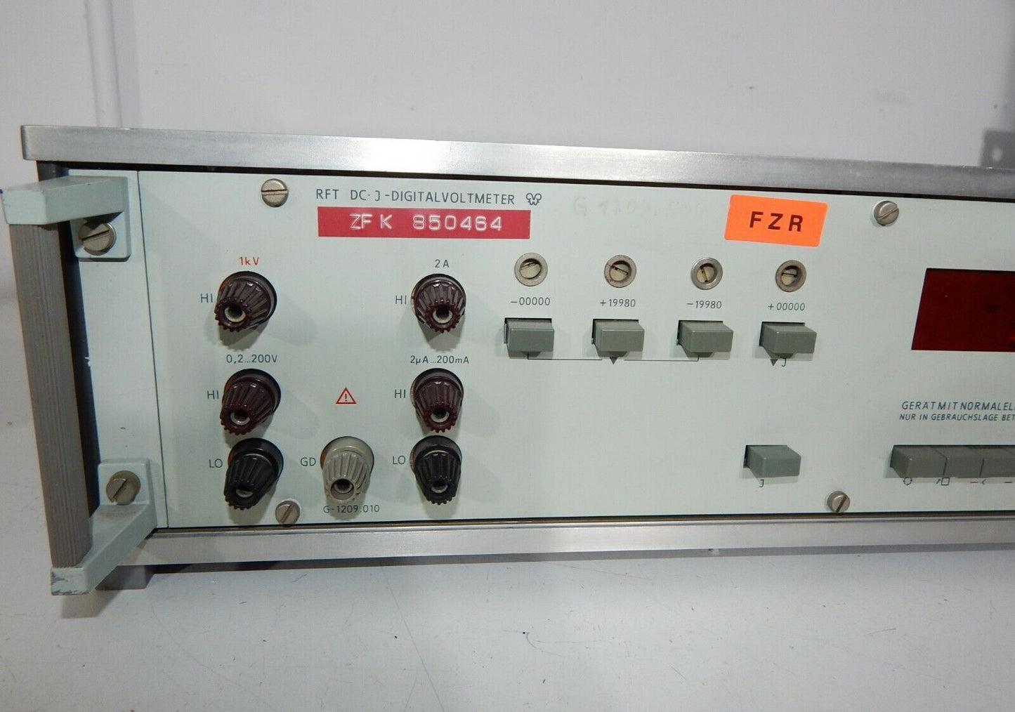 Used RFT DC J Digital Voltmeter G-1209.500 ESDM 31 – Nixie Tubes - RFT