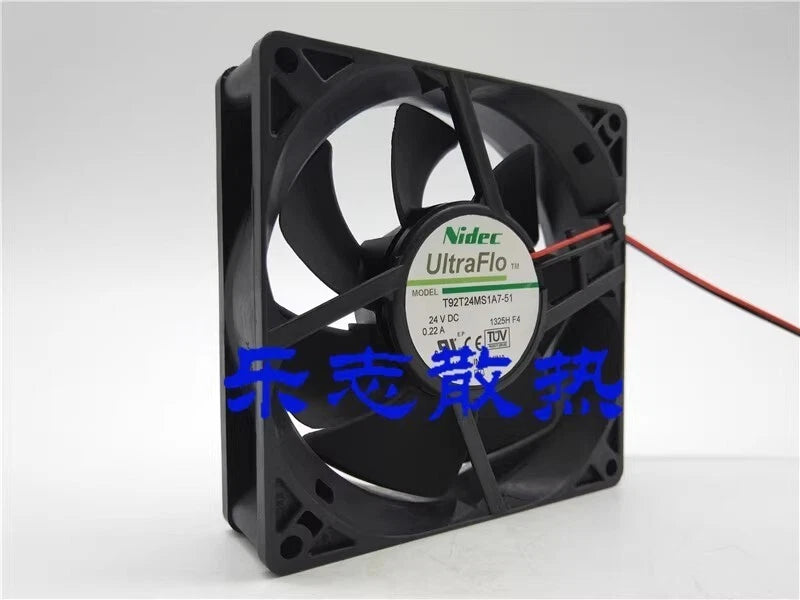 Nidec UltraFlo T92T24MS1A7-51 DC24V 0.22A 9025 2-Wire Cooling Fan