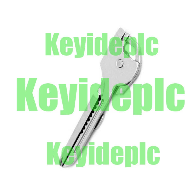 1Pcs 6-in-1 Utili Key Tool Keyring Keychain Multifunction Stainless Steel