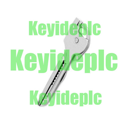 1Pcs 6-in-1 Utili Key Tool Keyring Keychain Multifunction Stainless Steel