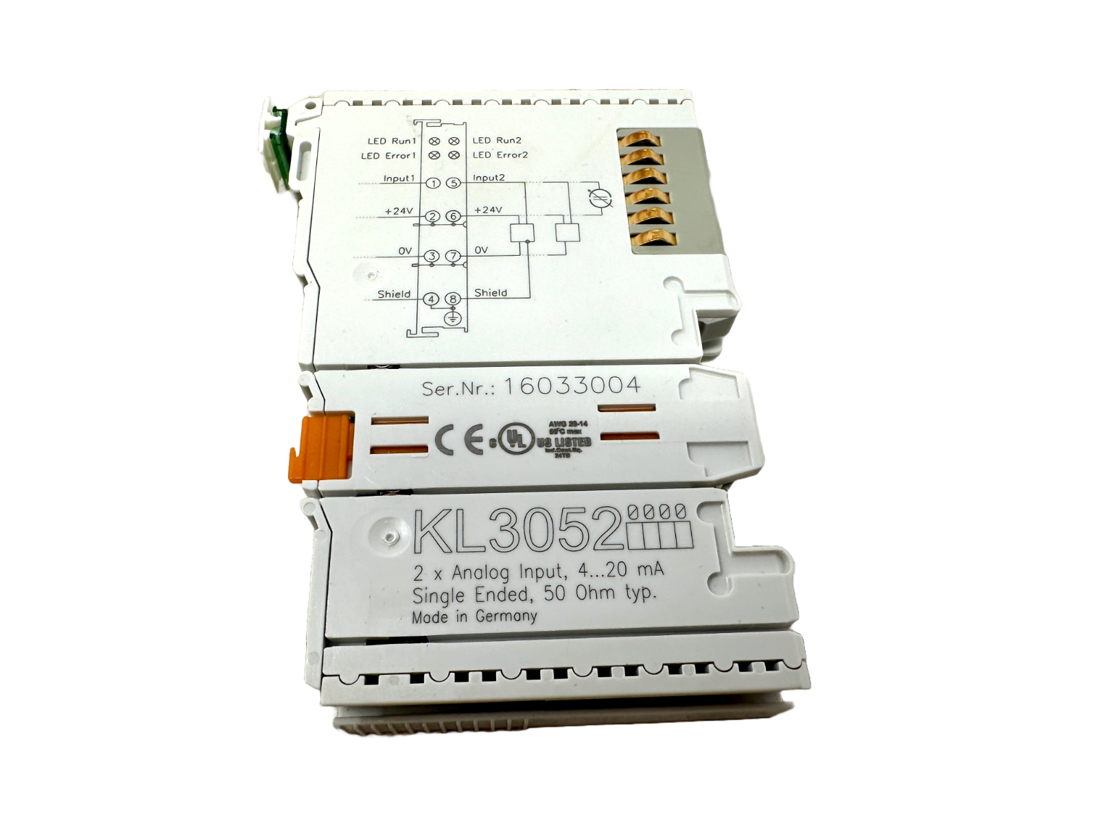 used Beckhoff KL3052 Analog Input Module - BECKHOFF