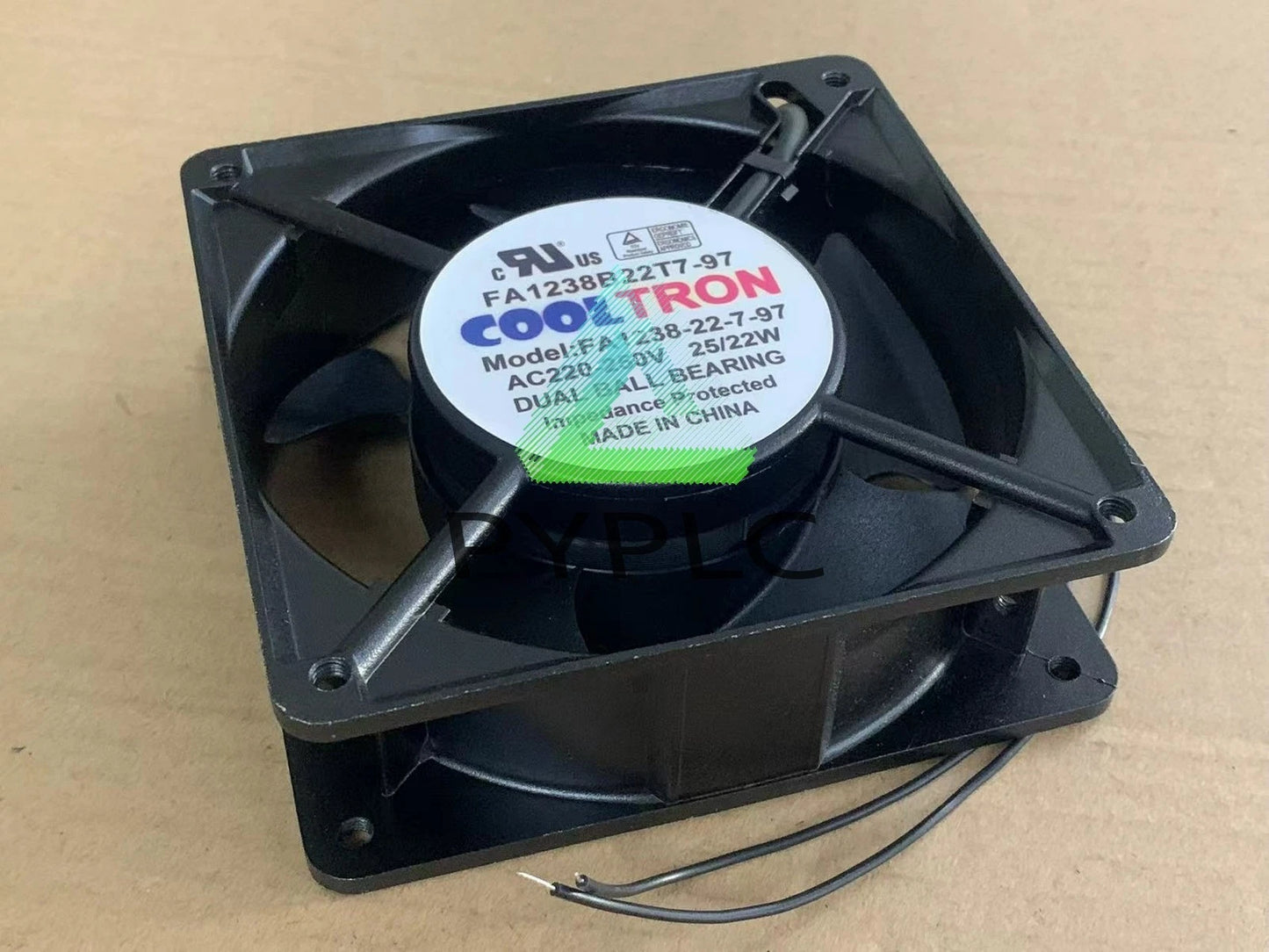 1 pcs COOLTRON Fan FA1238B22T7-97 AC 220V-250V 25/22W 12038 12CM 2 Wire~