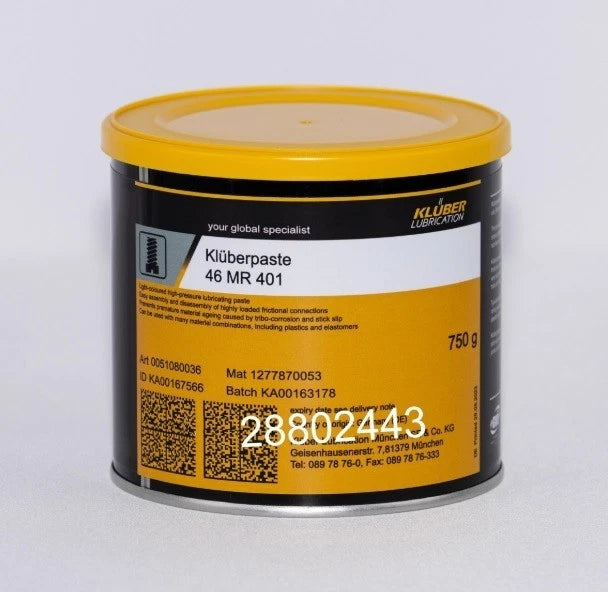 KLUBER Lubrication Kluberpaste 46 MR 401 46MR401 750g ( 26.5 OZ) free ship