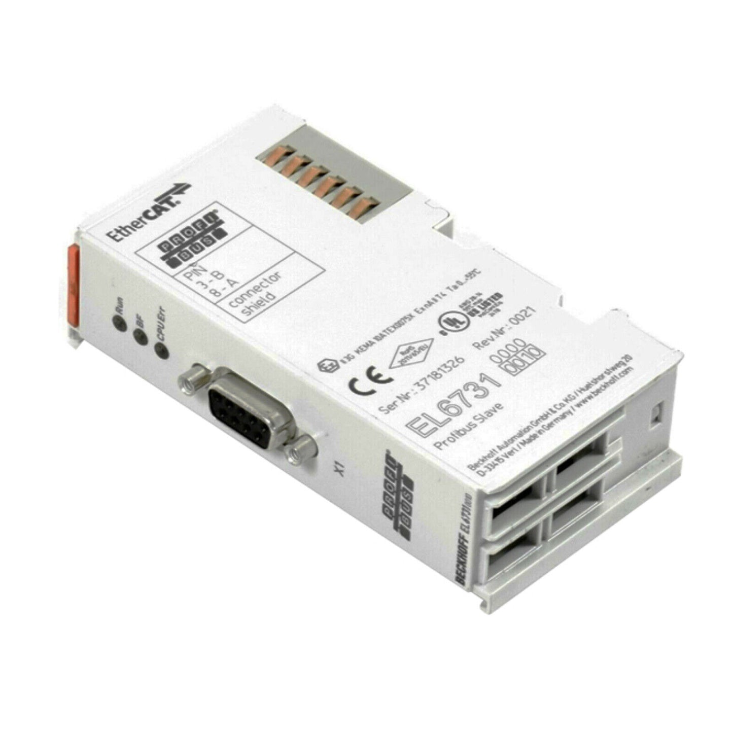 Beckhoff EL6731-0010 Master Terminal PROFIBUS Terminal Unit - BECKHOFF