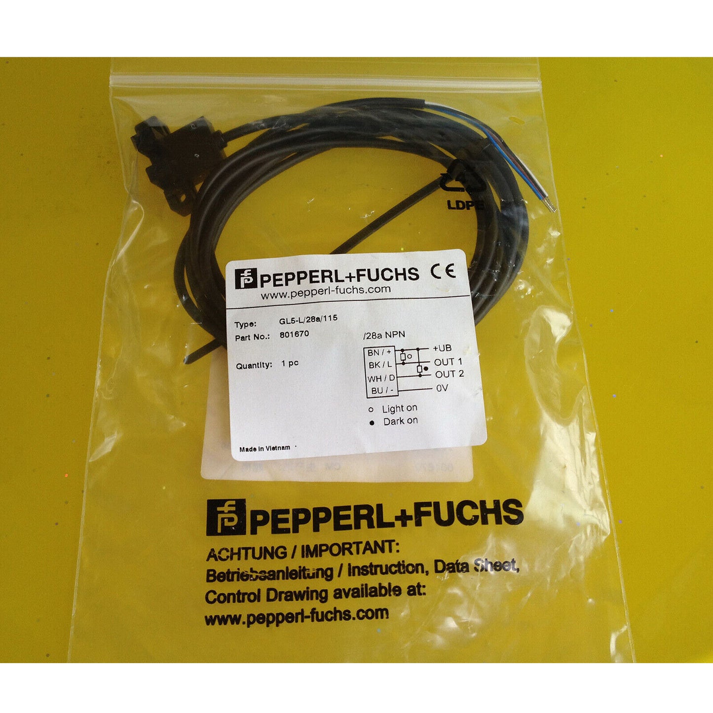 Pepperl+Fuchs GL5-L/28a/115 Photoelectric Switch - PEPPERL+FUCHS