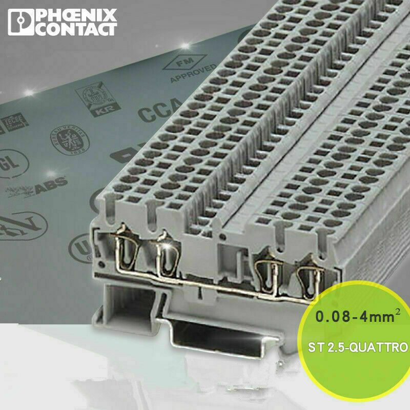 new 50pcs   3031306 Spring-loaded Terminal Block ST2.5-QUATTRO 2 in 2 Out