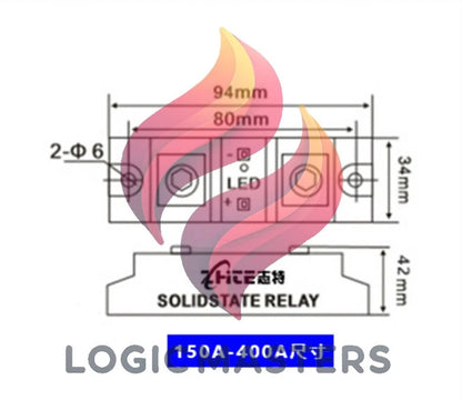 300A industrial grade single-phase solid state relay modular DC-AC H3300Z24V380V
