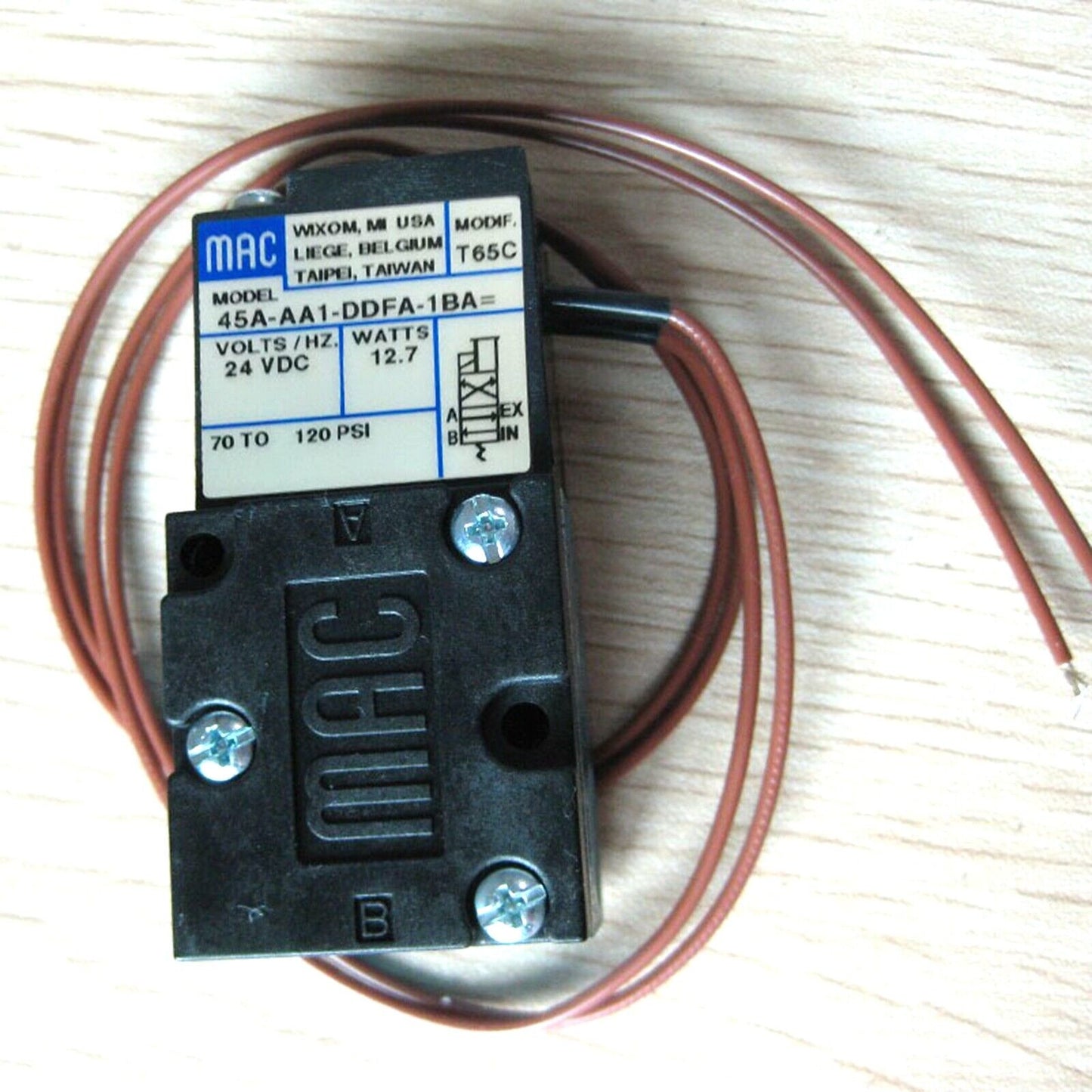 MAC 45A-AA1-DDFA-1BA T65C Solenoid Valve - MAC