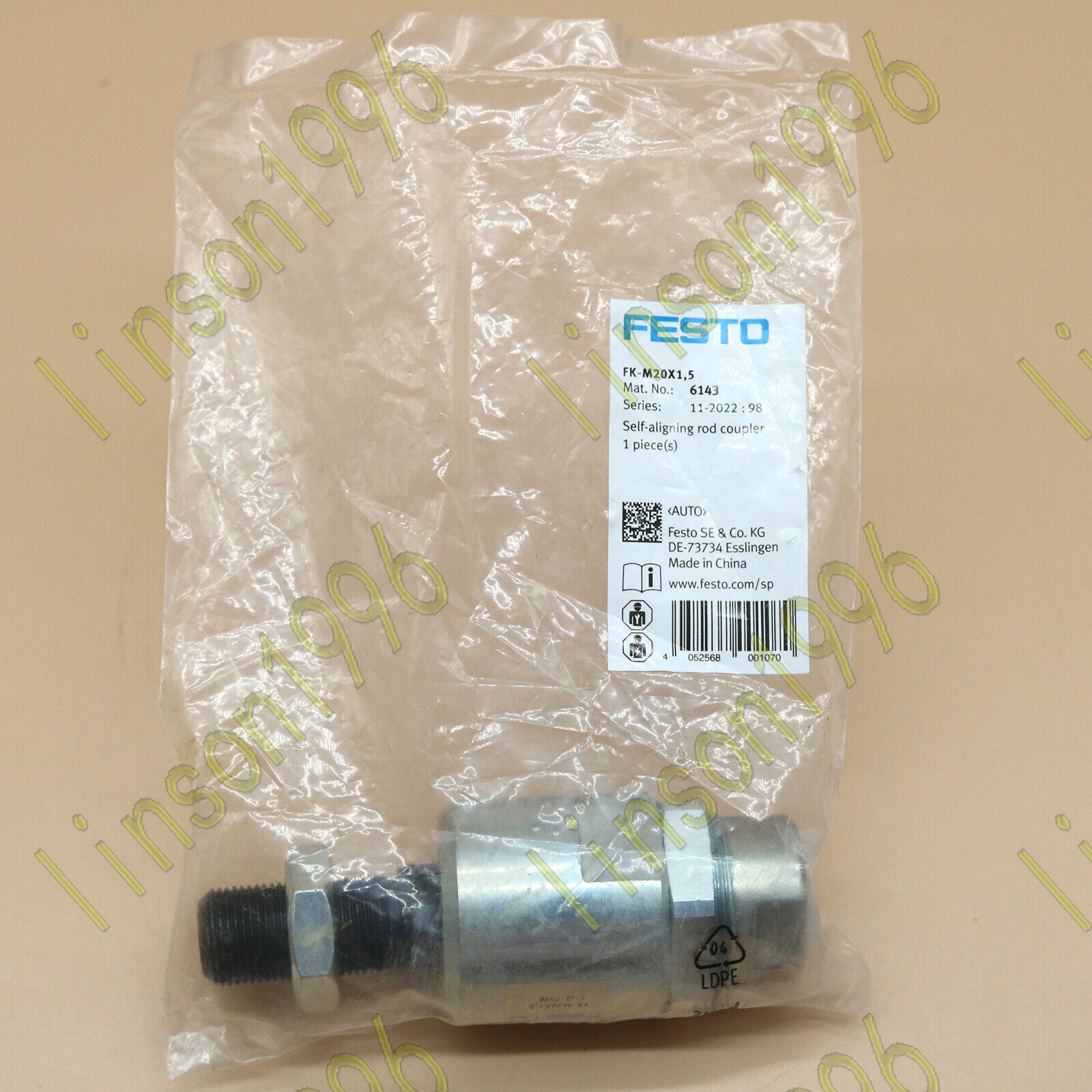 1PC Festo Rod Couplers FK-M20X1.5 6143 - FESTO