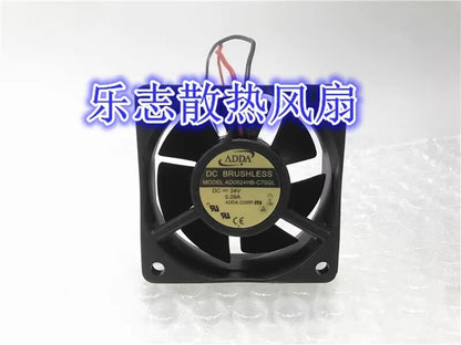 ADDA AD0624HB-C70GL 6020 DC24V 0.09A 6CM 2-Wire Silent Cooling Fan