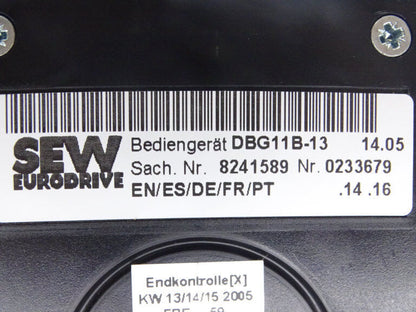 SEW EURODRIVE DBG11B-13 DRIVE - SEW EURODRIVE
