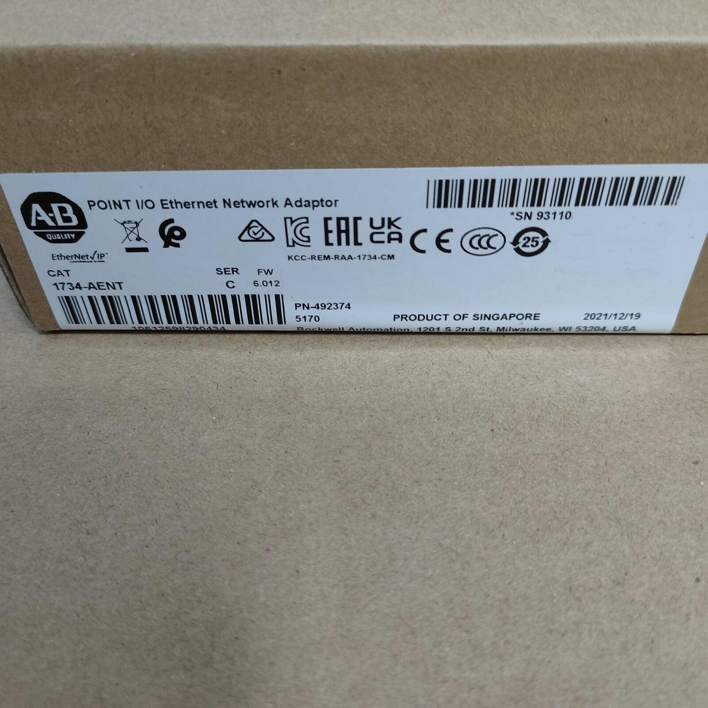 Allen-Bradley 1734-AENT: Ethernet Network Adaptor, Factory Sealed - ALLEN-BRADLEY