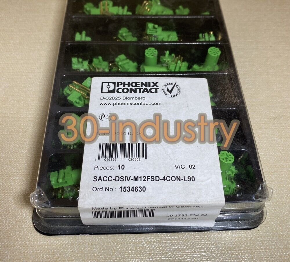 10 New 1534630 M12 4P Circular Connector SACC-DSIV-M12FSD-4CON - KOEED