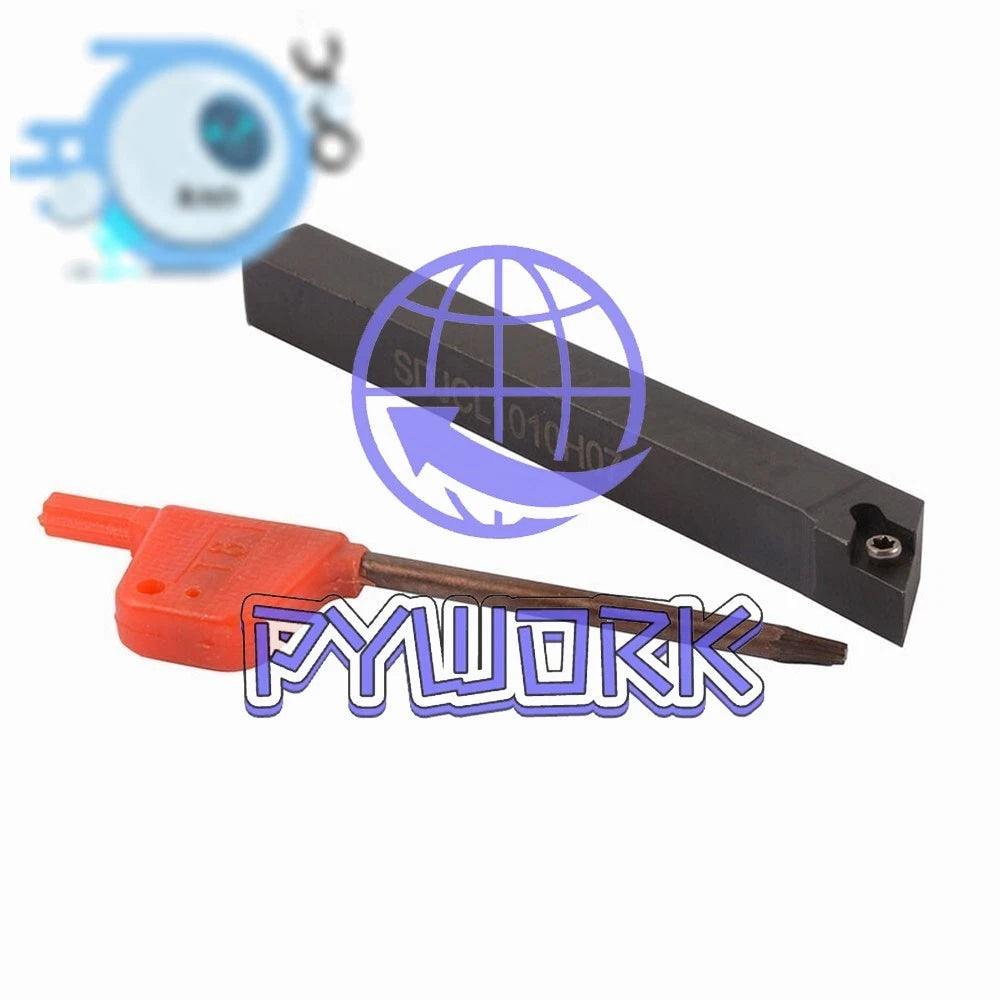 SDJCL1010H07 CNC External Turning Tool Holder + 10Pcs DCGT070204-AK Inserts