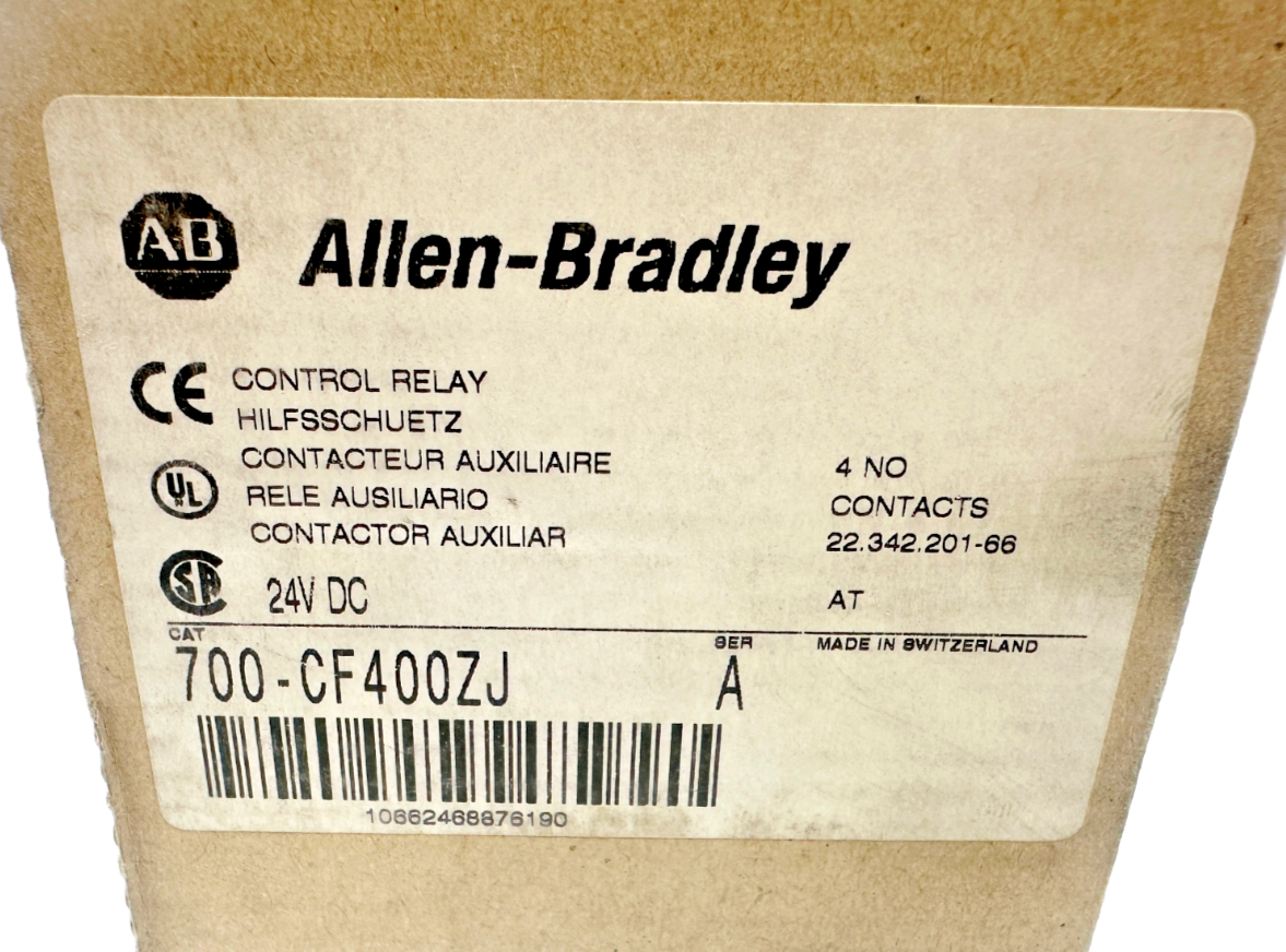 new Allen Bradley 700-CF400ZJ Contactor 24V DC Coil 700-CF400Z* - ALLEN BRADLEY