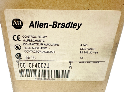new Allen Bradley 700-CF400ZJ Contactor 24V DC Coil 700-CF400Z* - ALLEN BRADLEY