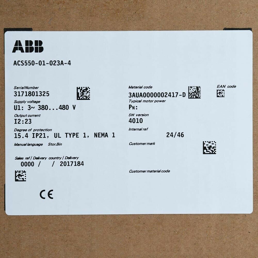 ABB Inverter Model: ACS550-01-023A-4 - ABB