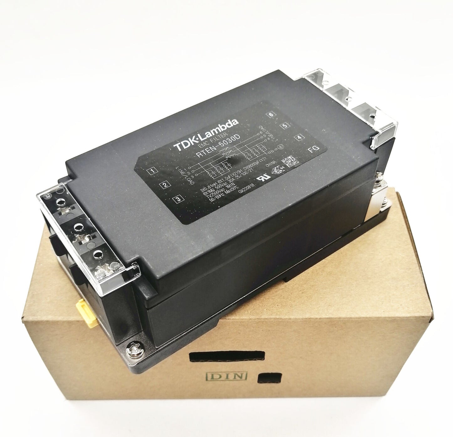 new 1pcs RTEN-5030D 30A TDK-Lambda Ultra-thin Three-phase Power Filter DIN RAIL - TDK-LAMBDA