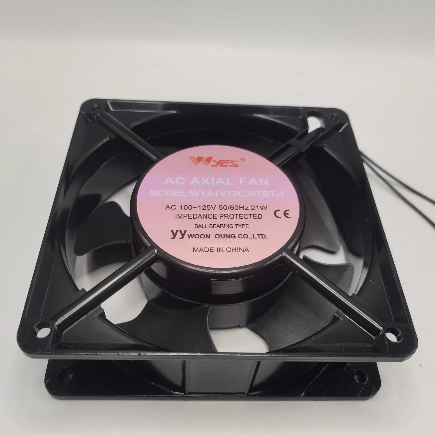 WYES WYA1V12C38TBT-1 12038 AC100-125V 21W 12CM Cooling Fan