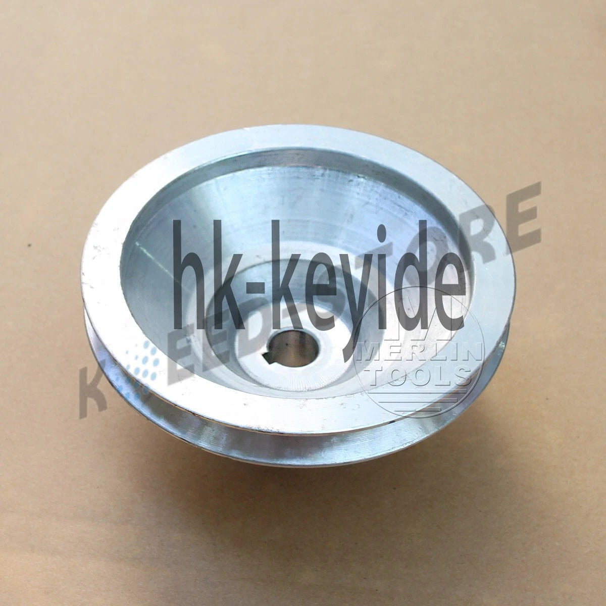 OD 130mm, 4 Step Pulley 16mm Bore for 1/2" = 12.7mm Belt width - Cast Aluminum
