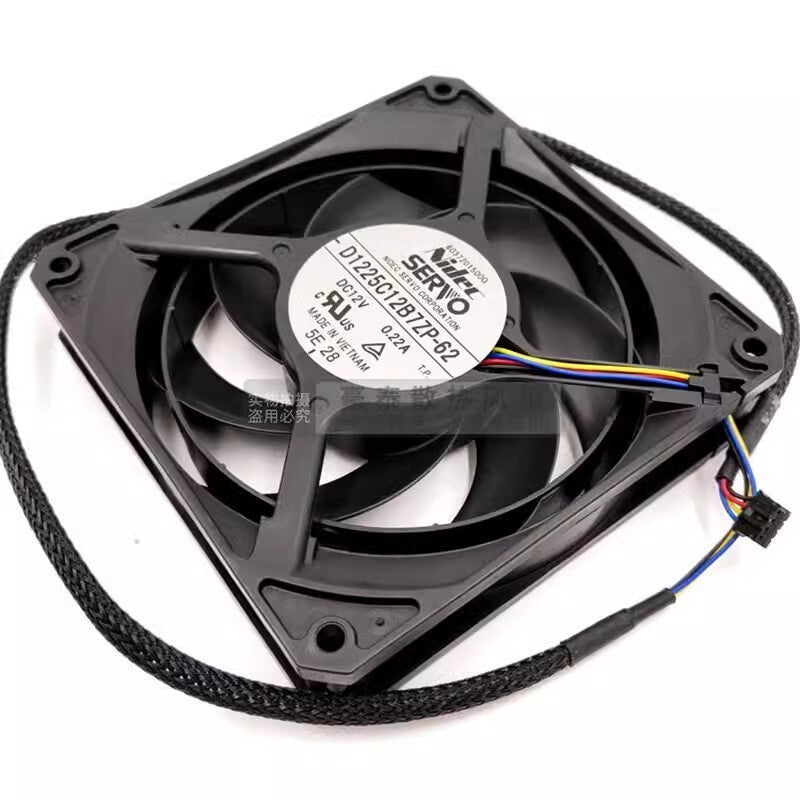 SERVO D1225C12B7ZP-62 12025 DC12V 0.22A 12CM 4-Pin Silent Cooling Fan