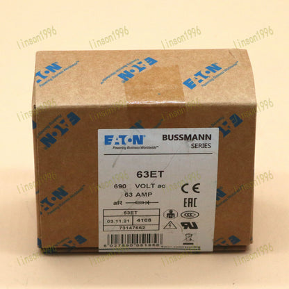 10-Piece Bussmann Eaton Fuse Box Set: BS88:4, 63ET, 63A, 690V - Fast Shipping - BUSSMANN