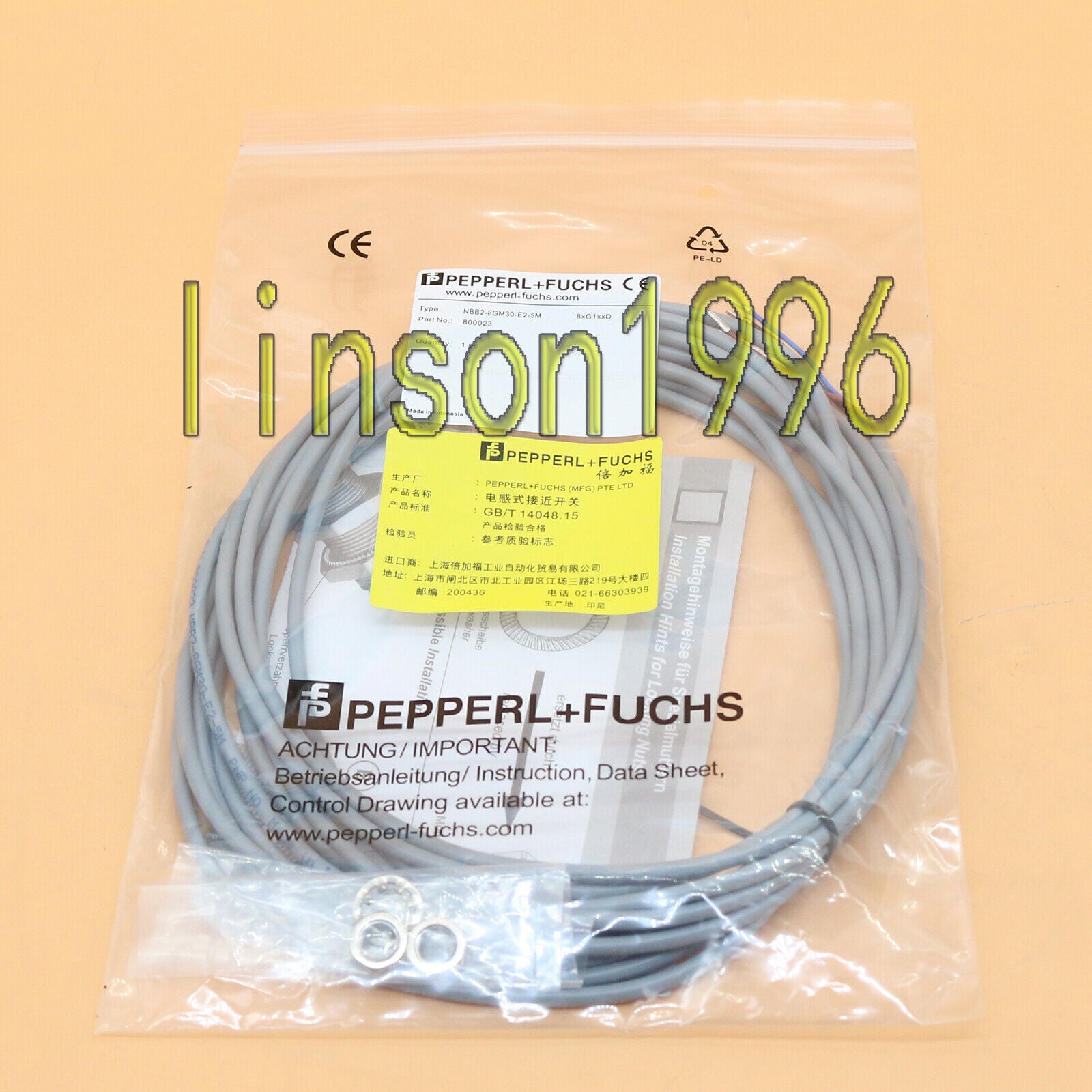 Pepperl+Fuchs Proximity Switch NBB2-8GM30-E2-5M - PEPPERL+FUCHS