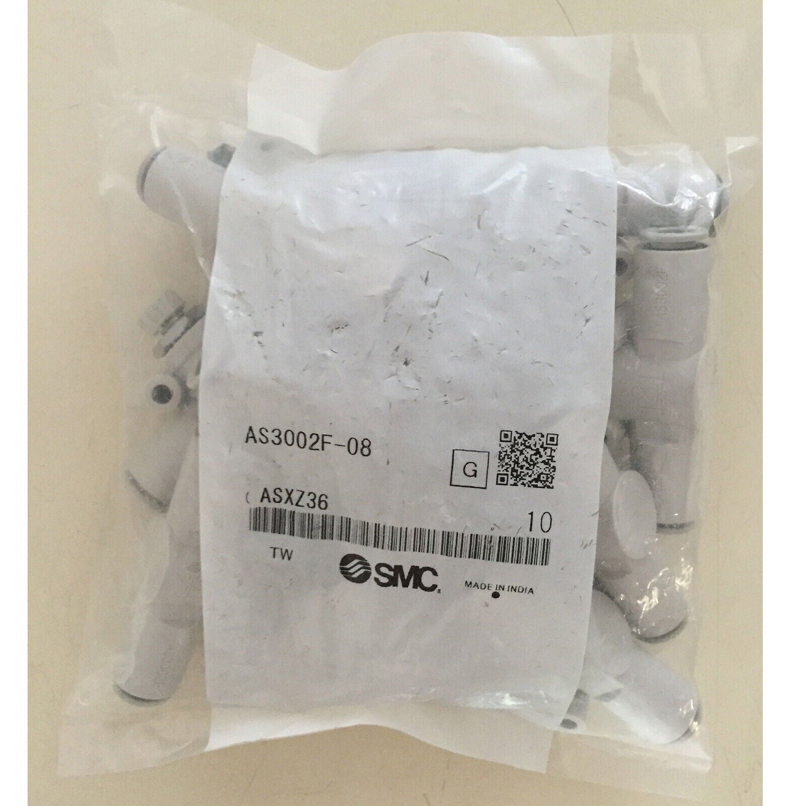 SMC AS3002F-08 Throttle Valve, 10PCS 1 Bag - SMC
